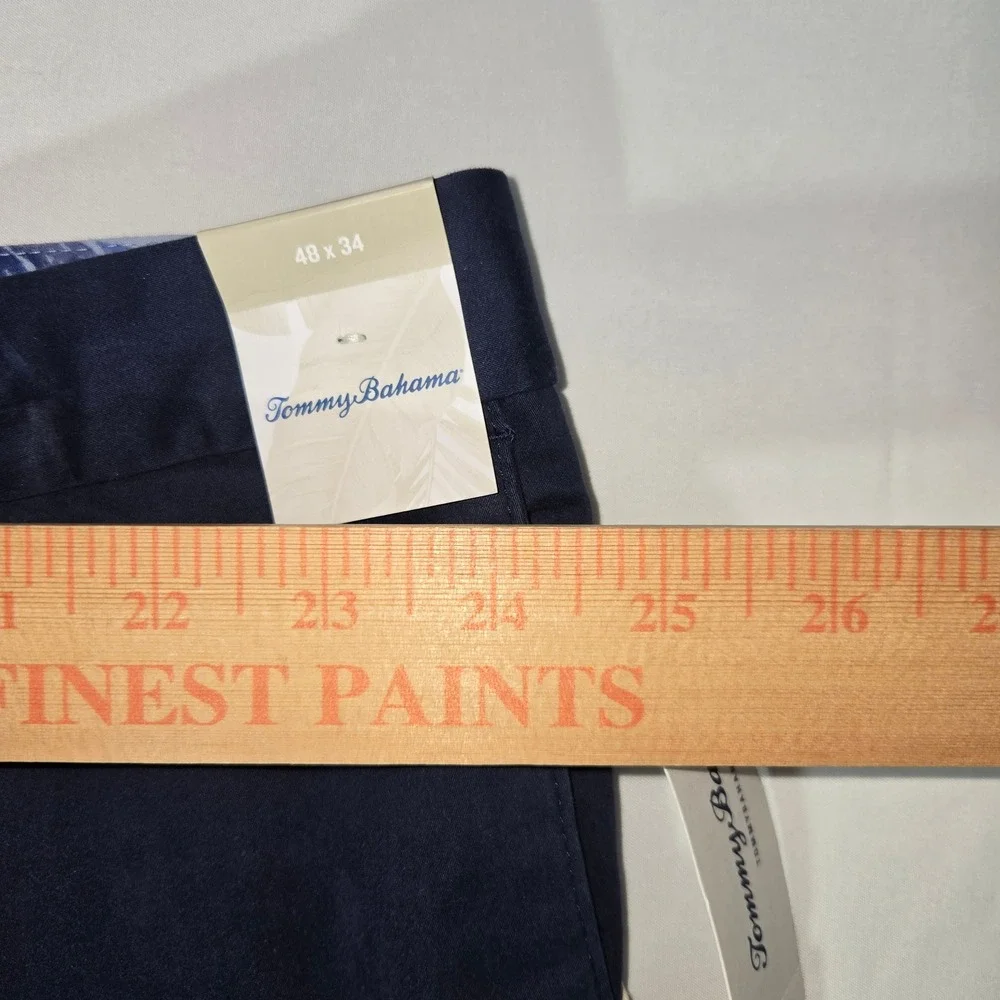 NEW Tommy Bahama Boracay Flat Front Pant Maritime Navy Blue 48x34 BT120338 Mens